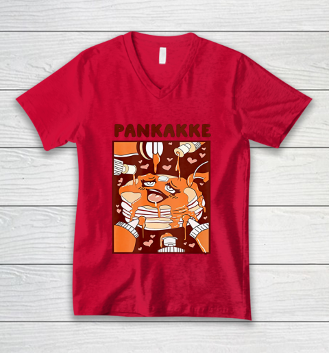 Pankakke Food Funny Cake Cupkakke V-Neck T-Shirt 3
