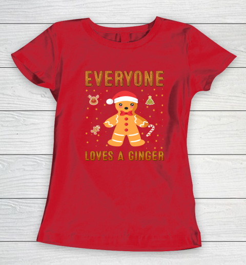Everyone Loves A Ginger Funny Christmas Women's T-Shirt 9