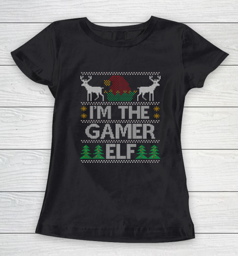 Gamer Elf Matching Family Group Christmas Women's T-Shirt