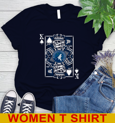 Minnesota Timberwolves NBA Basketball The King Of Spades Death Cards Shirt Women's T-Shirt 2