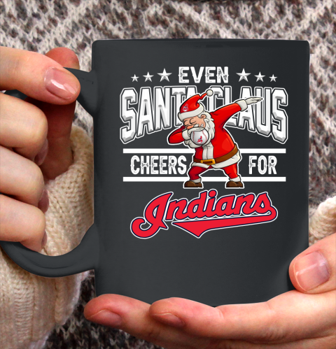 Cleveland Indians Even Santa Claus Cheers For Christmas MLB Ceramic Mug 11oz 2