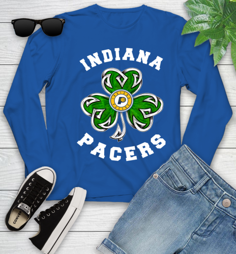 NBA Indiana Pacers Three Leaf Clover St Patrick's Day Basketball Sports Youth Long Sleeve 10