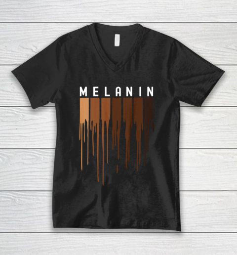 Drippin Melanin T Shirt for Women Pride  Black History Gift V-Neck T-Shirt