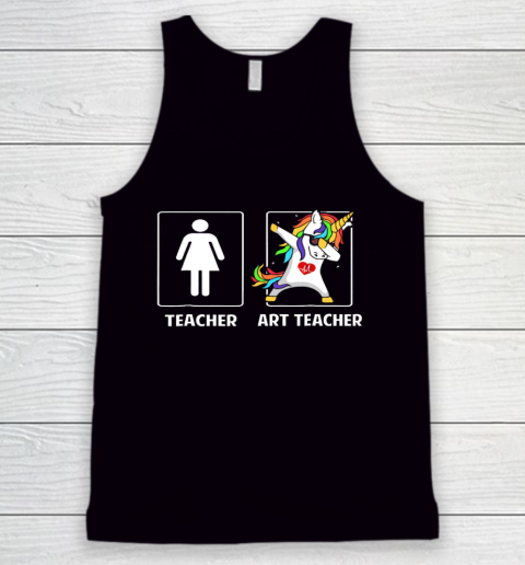 Art Teacher Unicorn Dabbing Funny T Shirt Gifts Dab Dabs Tank Top