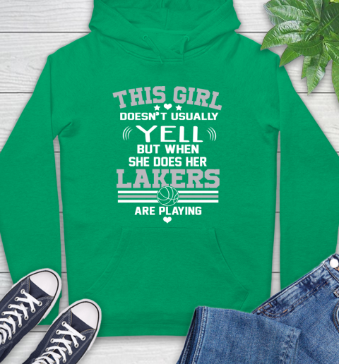 Los Angeles Lakers NBA Basketball I Yell When My Team Is Playing Hoodie 8