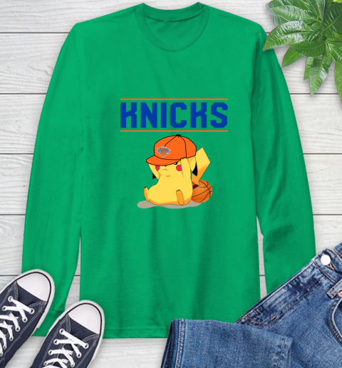 NBA Pikachu Basketball Sports New York Knicks Long Sleeve T-Shirt 7