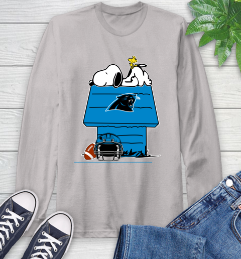 Carolina Panthers NFL Football Snoopy Woodstock The Peanuts Movie Long Sleeve T-Shirt 12