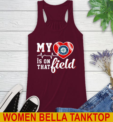 MLB My Heart Is On That Field Baseball Sports Seattle Mariners Racerback Tank 2