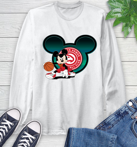 NBA Atlanta Hawks Mickey Mouse Disney Basketball Long Sleeve T-Shirt