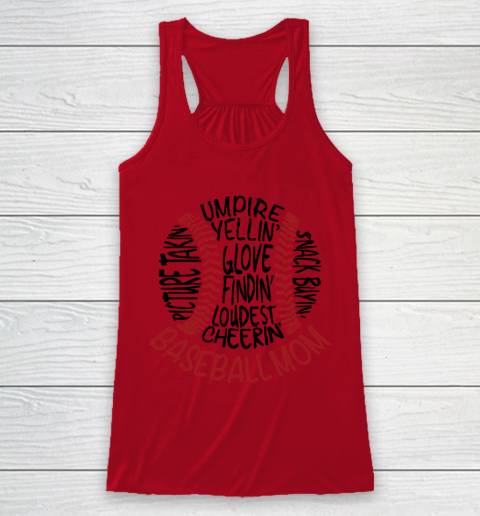 Mother's Day Funny Gift Ideas Apparel  Baseball Mom 2 T Shirt Racerback Tank 4