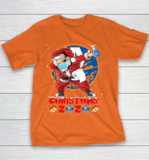 New York Islanders Funny Santa Claus Dabbing Christmas 2020 NHL Youth T-Shirt 4