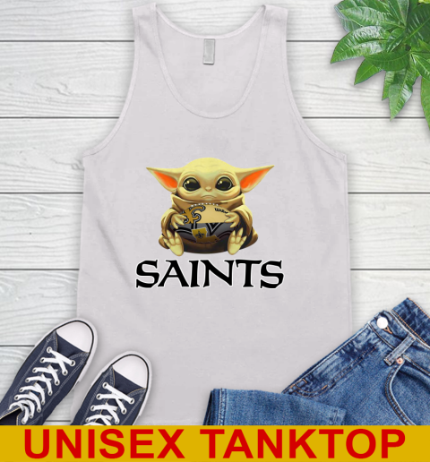 NFL Football New Orleans Saints Baby Yoda Star Wars Shirt Tank Top