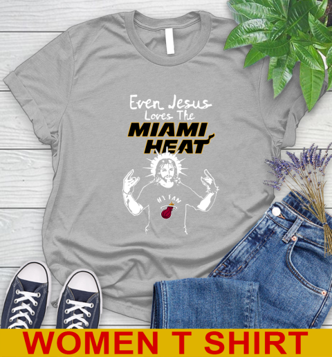 Miami Heat NBA Basketball Even Jesus Loves The Heat Shirt Women's T-Shirt 5