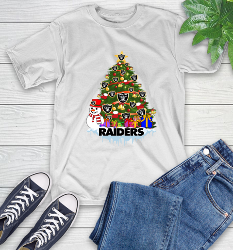 Oakland Raiders Merry Christmas NFL Football Sports T-Shirt