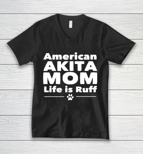 Mother's Day Funny Gift Ideas Apparel  American Akita Mom T Shirt V-Neck T-Shirt