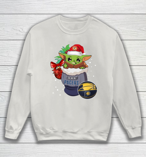 Indiana Pacers Christmas Baby Yoda Star Wars Funny Happy NBA Sweatshirt 10