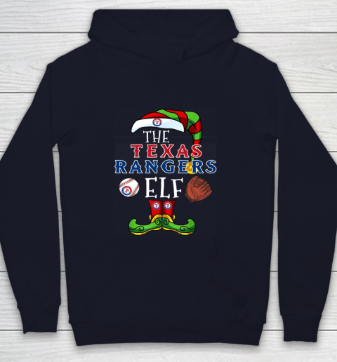 Texas Rangers Christmas ELF Funny MLB Youth Hoodie 2