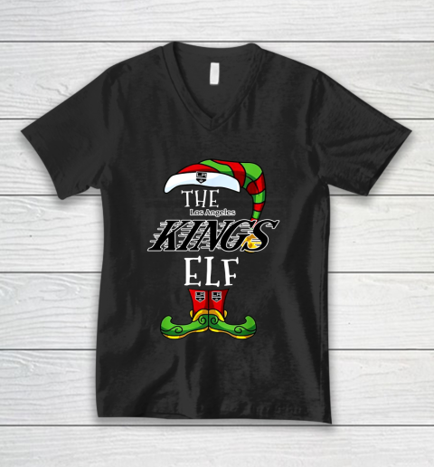 Los Angeles Kings Christmas ELF Funny NHL V-Neck T-Shirt