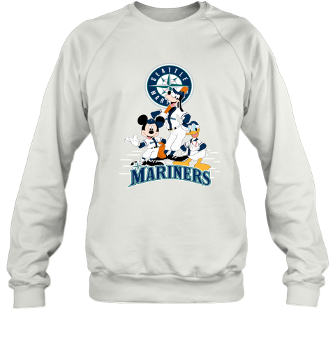 Seattle Mariners Mickey Donald And Goofy Baseball Sweatshirt