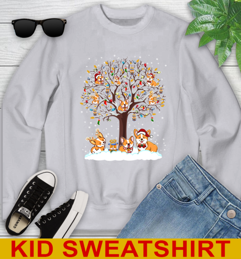 Corgi dog pet lover light christmas tree shirt 111