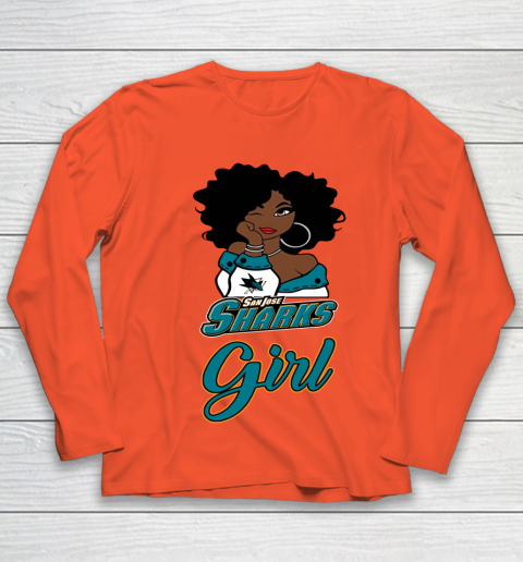 San Jose Sharks Girl NHL Youth Long Sleeve 4