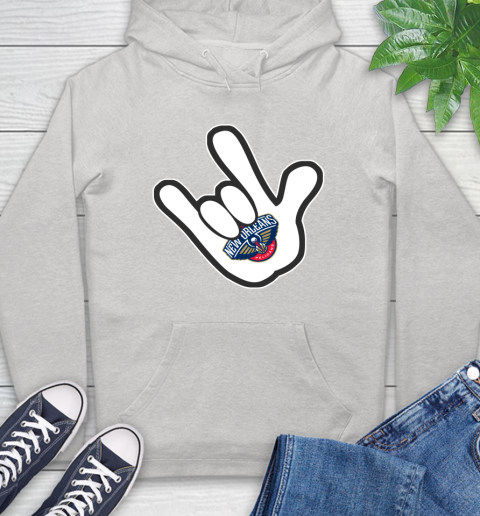 New Orleans Pelicans NBA Basketball Mickey Rock Hand Disney Hoodie