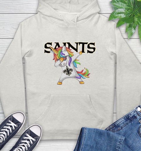New Orleans Saints NFL Football Funny Unicorn Dabbing Sports Hoodie 12