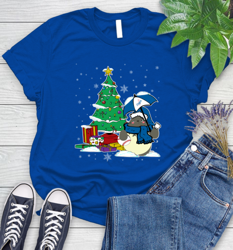 Los Angeles Dodgers MLB Baseball Cute Tonari No Totoro Christmas Sports Women's T-Shirt 12