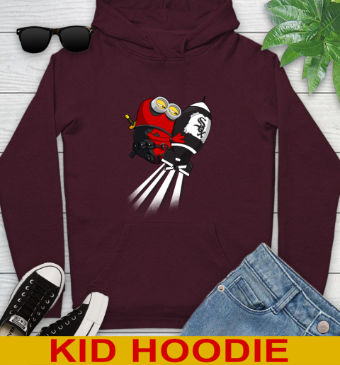 MLB Baseball Chicago White Sox Deadpool Minion Marvel Shirt Youth Hoodie 7