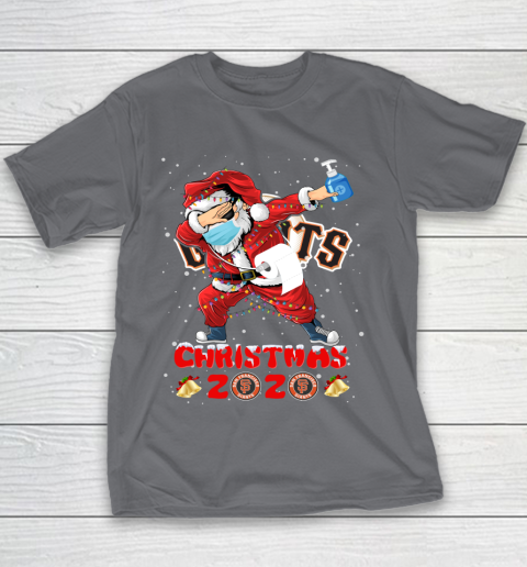 San Francisco Giants Funny Santa Claus Dabbing Christmas 2020 MLB Youth T-Shirt 5