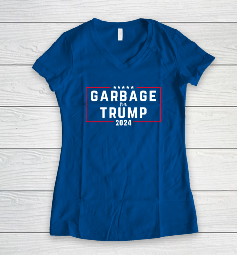 Garbage For Trump 2024 Women's V-Neck T-Shirt 5