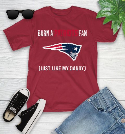 NFL New England Patriots Football Loyal Fan Just Like My Daddy Shirt Youth T-Shirt 12