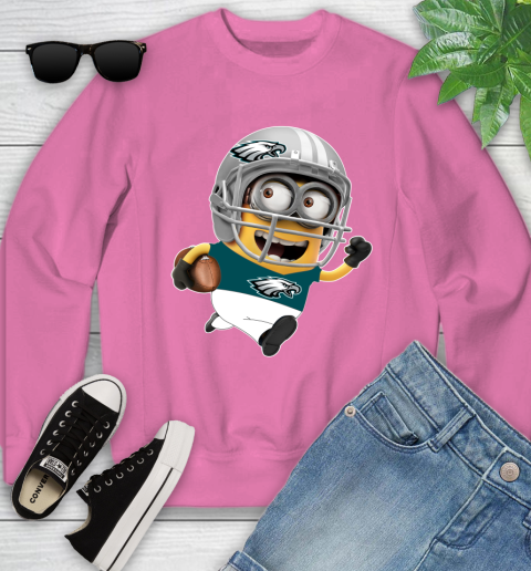 NFL Philadelphia Eagles Minions Disney Football Sports Youth Sweatshirt 7