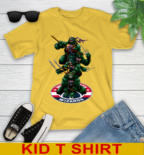 NBA Basketball Washington Wizards Teenage Mutant Ninja Turtles Shirt Youth T-Shirt 8