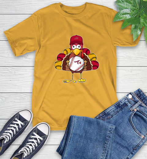 Atlanta Braves Turkey thanksgiving T-Shirt 3