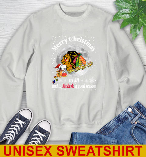 Chicago Blackhawks Merry Christmas To All And To Blackhawks A Good Season NHL Hockey Sports Sweatshirt 5