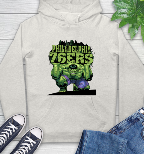 Philadelphia 76ers NBA Basketball Incredible Hulk Marvel Avengers Sports Hoodie 12