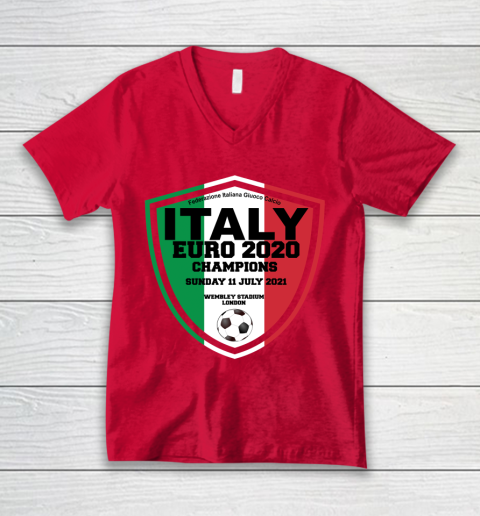 Italy Football Italian Football Forza Italia Champions Euro 2020 V-Neck T-Shirt 6