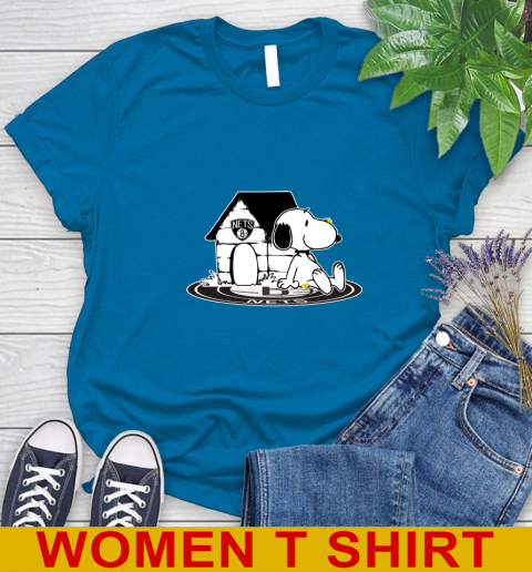 NBA Basketball Brooklyn Nets Snoopy The Peanuts Movie Shirt Women's T-Shirt 7