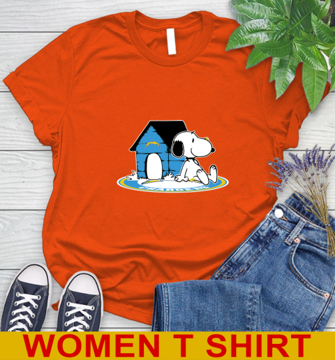 NFL Football Los Angeles Chargers Snoopy The Peanuts Movie Shirt Women's T-Shirt 4