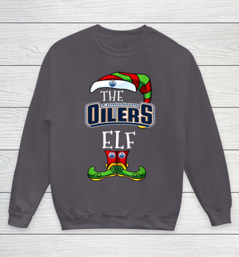 Edmonton Oilers Christmas ELF Funny NHL Youth Sweatshirt 5