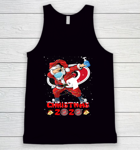 Carolina Hurricanes Funny Santa Claus Dabbing Christmas 2020 NHL Tank Top