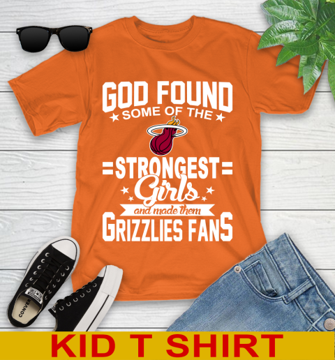 Memphis Grizzlies NBA Basketball God Found Some Of The Strongest Girls Adoring Fans Youth T-Shirt 8