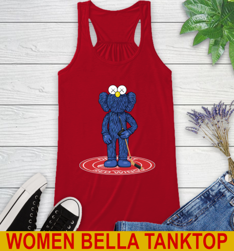 NHL Hockey Detroit Red Wings Kaws Bff Blue Figure Shirt Racerback Tank 6