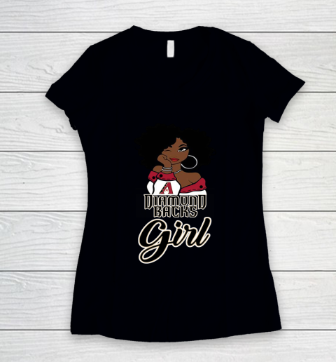 Arizona Diamondbacks Girl MLB Women's V-Neck T-Shirt