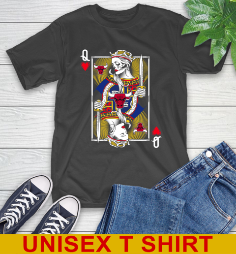 NBA Basketball Chicago Bulls The Queen Of Hearts Card Shirt T-Shirt