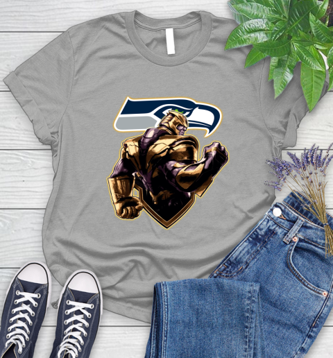 NFL Thanos Avengers Endgame Football Sports Seattle Seahawks Women's T-Shirt 10