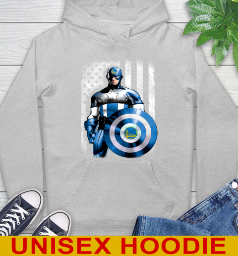 Golden State Warriors NBA Basketball Captain America Marvel Avengers American Flag Shirt Hoodie 6
