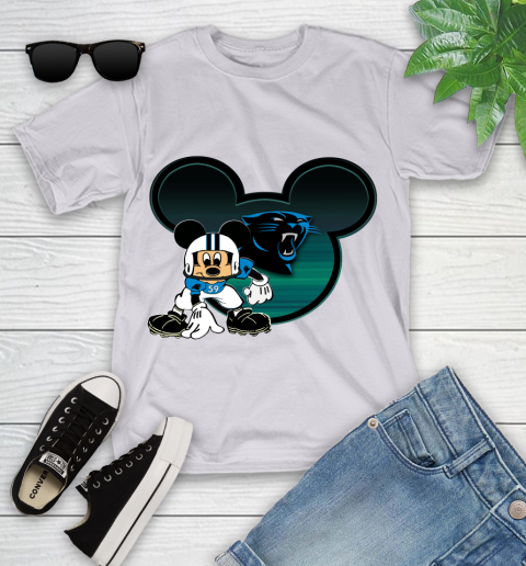 NFL Carolina Panthers Mickey Mouse Disney Football T Shirt Youth T-Shirt 4