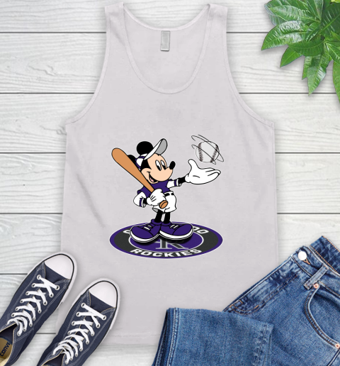 MLB Baseball Colorado Rockies Cheerful Mickey Disney Shirt Tank Top 2